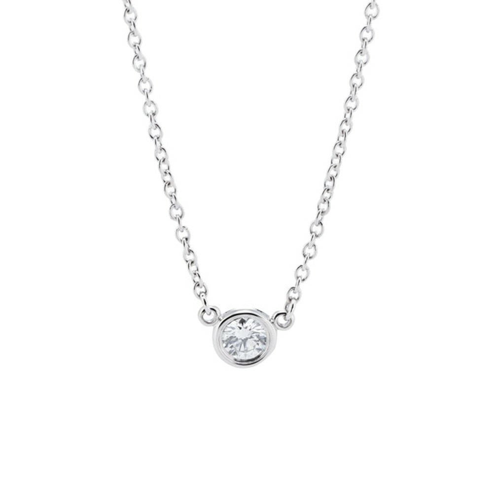 ティファニー ネックレス TIFFANY バイザヤード ダイヤ 0.12ct プラチナ 24834255