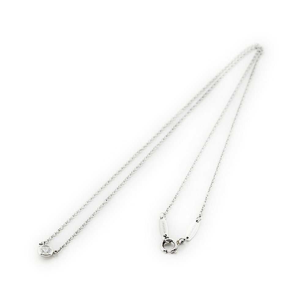 ティファニー ネックレス TIFFANY バイザヤード ダイヤ 0.12ct プラチナ 24834255