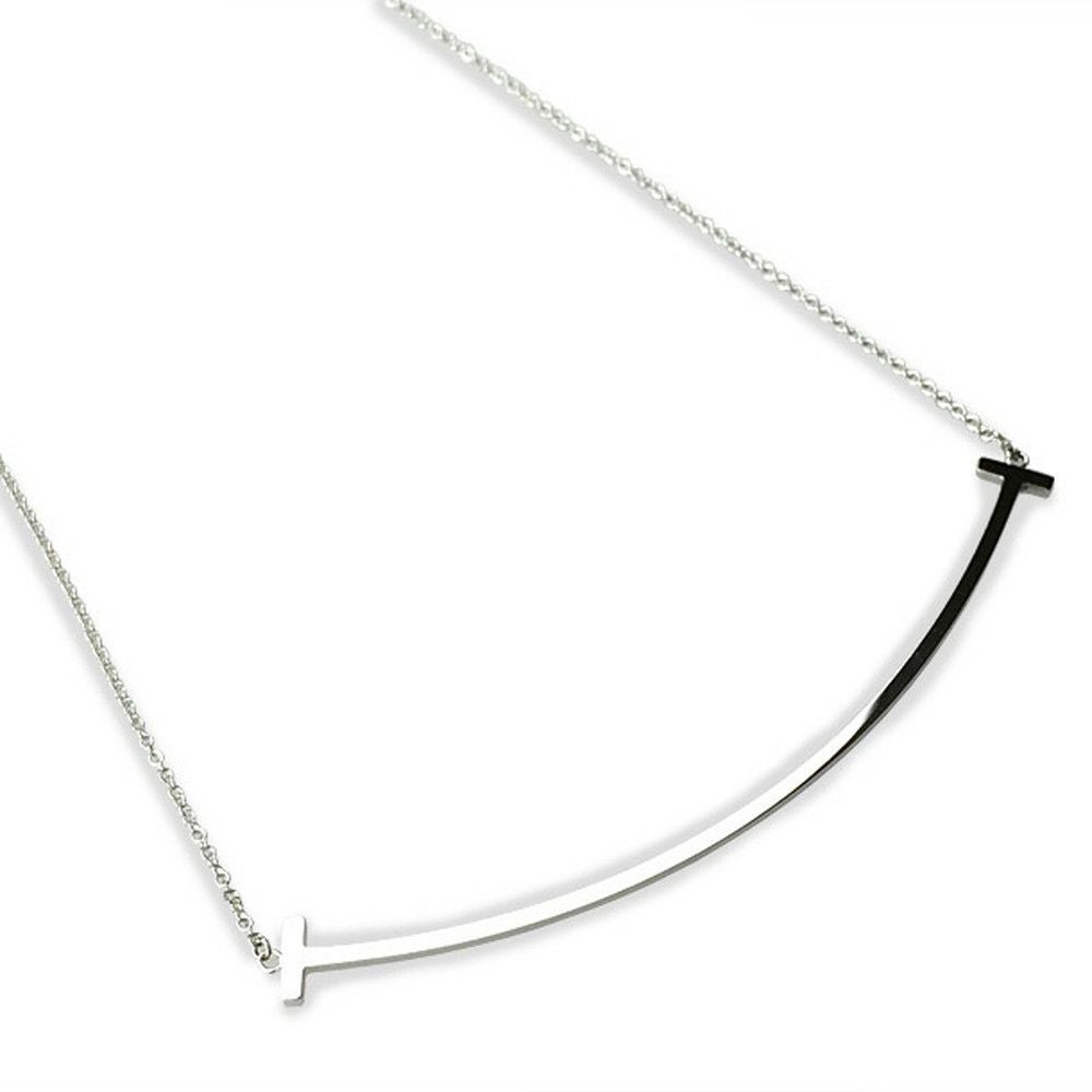 ティファニー ネックレス TIFFANY 【tiffany-Tスマイル】 ペンダント 18Kホワイトゴールド 34775346 Tiffany&co.：ティファニー