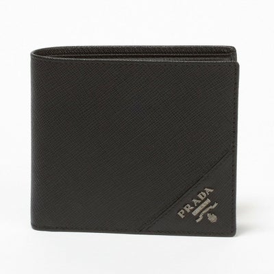 プラダ PRADA メンズ 折財布 二つ折財布 小銭入れ付き TESSUTO+SAFFIAN 