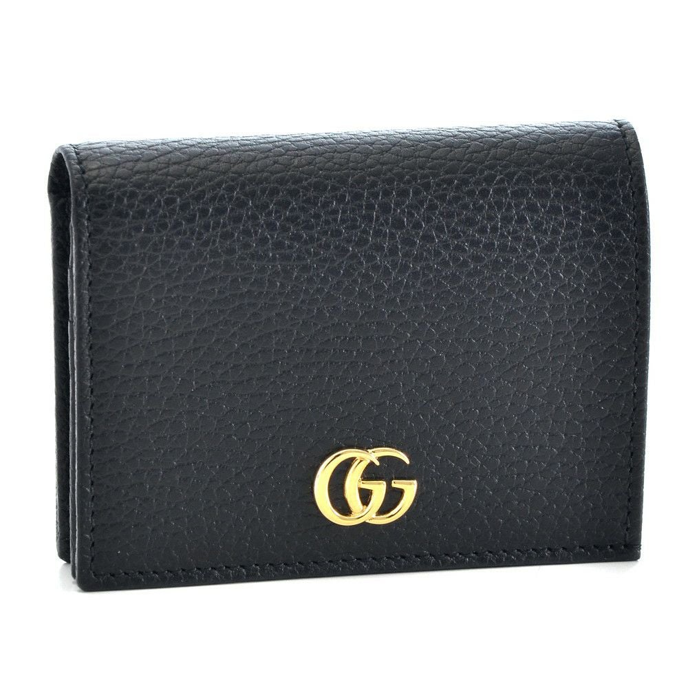 ✨極美品✨GUCCI 三つ折り　財布　プチマーモント　GGエンブレム　グレー グッチ GUCCI 折財布 456126 CAO0G 1000 NERO 【PETITE MARMONT