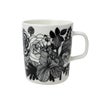 マリメッコ MARIMEKKO マグカップ 68423 197 SIIRTOLAPUUTARHA シイルトラプータルハ ホワイト/ブラック 250ml
