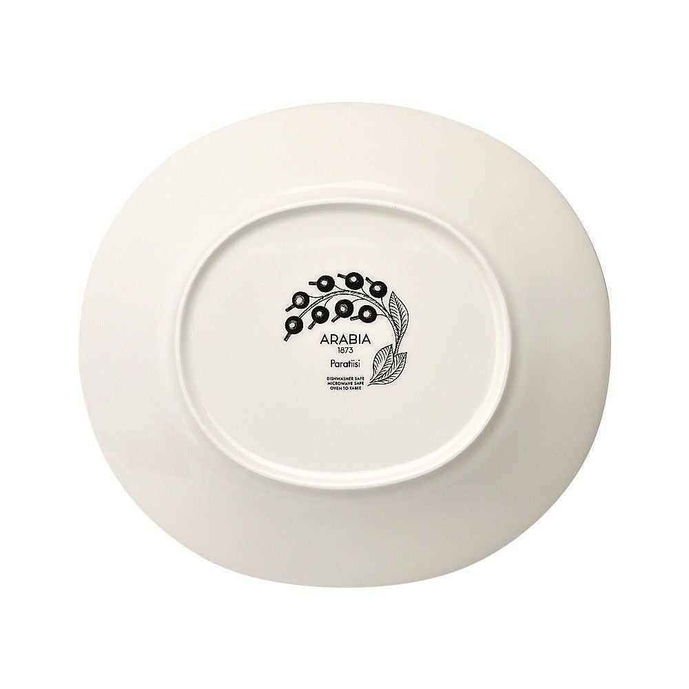 アラビア ARABIA オーバル プレート 6666 ブラックパラティッシ ホワイト×ブラック 22cm×25cm