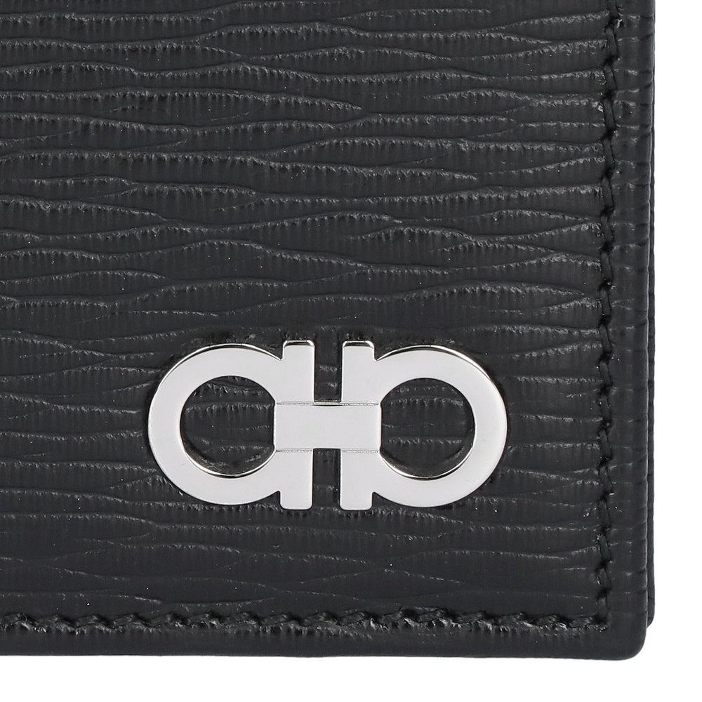 フェラガモ FERRAGAMO 財布 折財布 【REVIVAL GANC】 66A065 685986 0397 NERO/RED ブラック(0397/NERO+ROSSO)