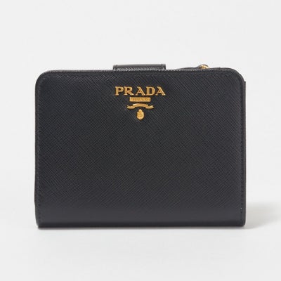 プラダ PRADA 折財布 【サフィアーノメタル：SAFFIANO METAL】 1ML018 QWA ブラック(F0002/NERO)