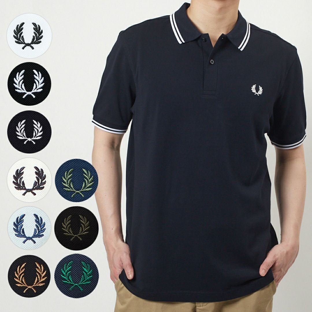 フレッドペリー FRED PERRY メンズ 半袖ポロシャツ ワンポイント TWIN