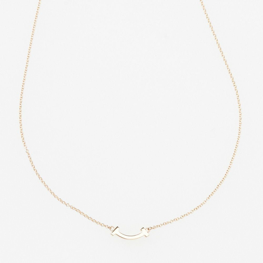 ティファニー TIFFANY ネックレス Tスマイル ミニ 62617748 ペンダント 18ct ローズゴールド