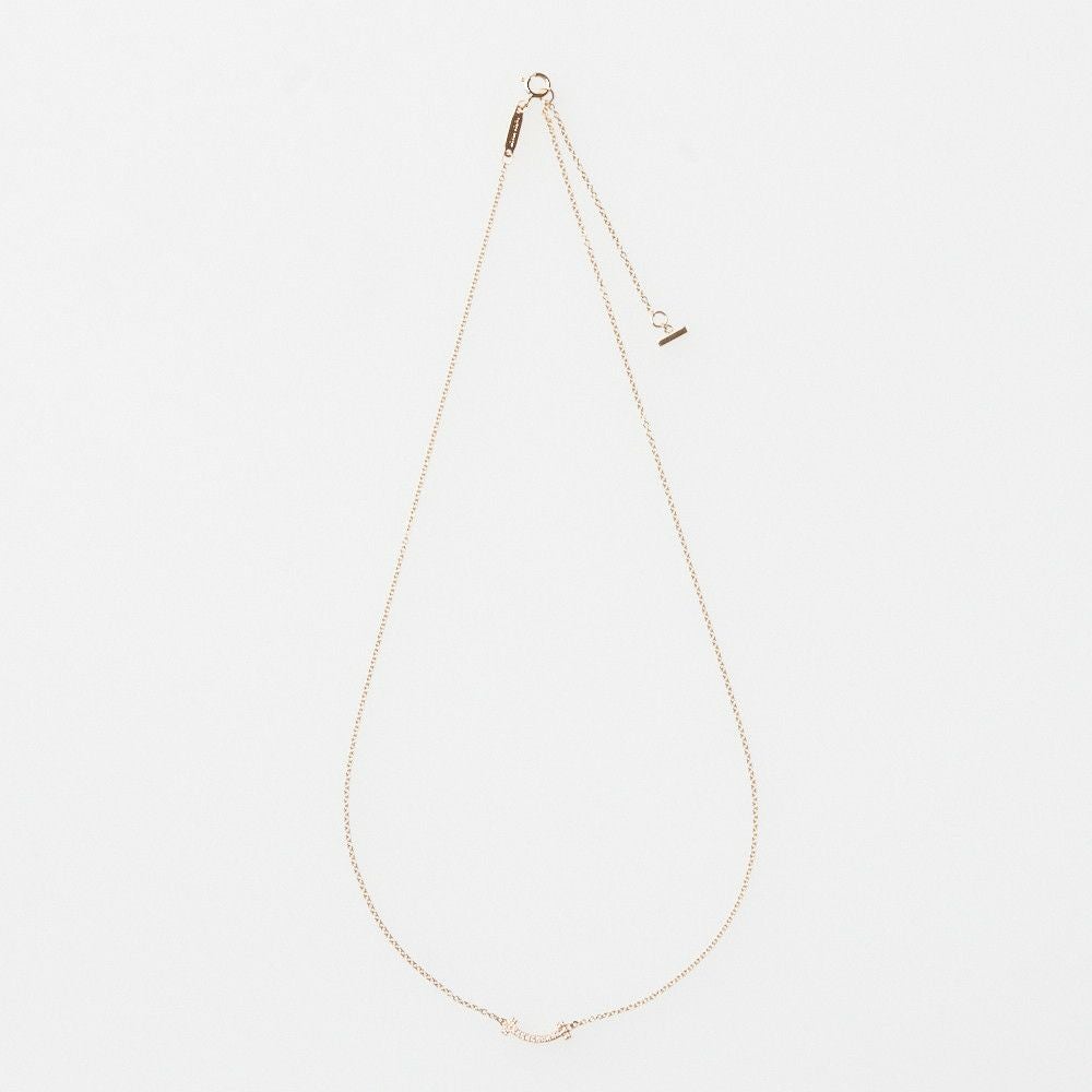 ティファニー TIFFANY ネックレス Tスマイル ミニ 62617780 ペンダント 18K ダイヤモンド 0.03ct ローズゴールド【お取り寄せ】