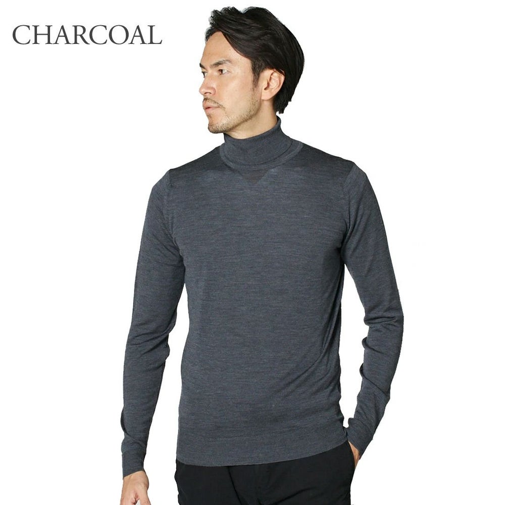 ジョンスメドレー JOHN SMEDLEY メンズ タートルネックセーター CHERWELL チャーウェル 二ット 30ゲージ エクストラファイン メリノウール