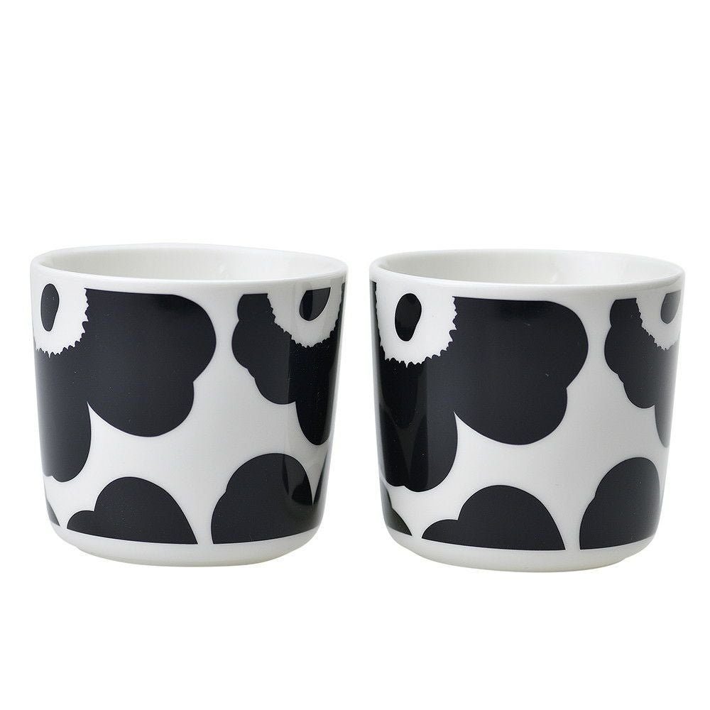 マリメッコ マグカップ ラテマグ 2個セット 【UNIKKO】 70637 190 WHITE/BLACK MARIMEKKO
