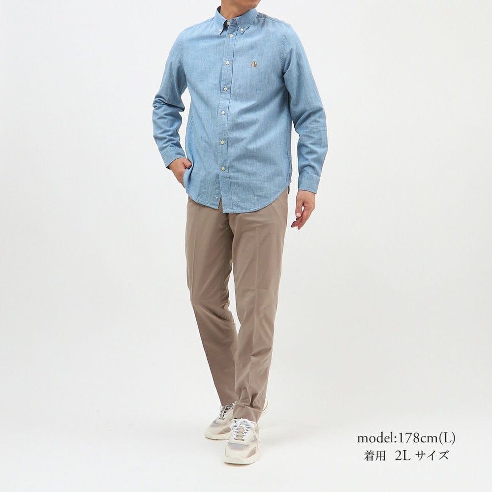 ポロ ラルフローレン 長袖シャツ 323703283001/323713843001 ボーイズライン(メンズ) CORE REPLEN BLUE POLO RALPH LAUREN