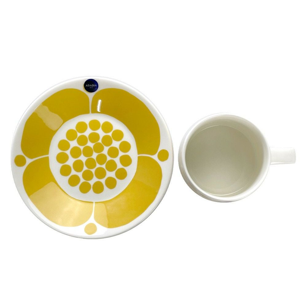 アラビア カップ＆ソーサー 【SUNNUNTAI：スンヌンタイ】 100639/100640 ホワイト×マスタード ARABIA