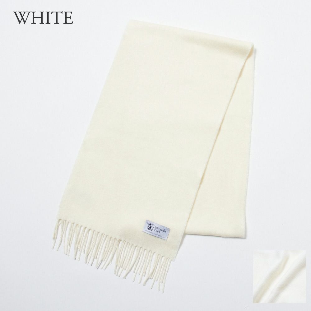 ジョンストンズ マフラー 無地 カシミア 180×25cm PLAIN SCARF WA000016 選べるカラー JOHNSTONS
