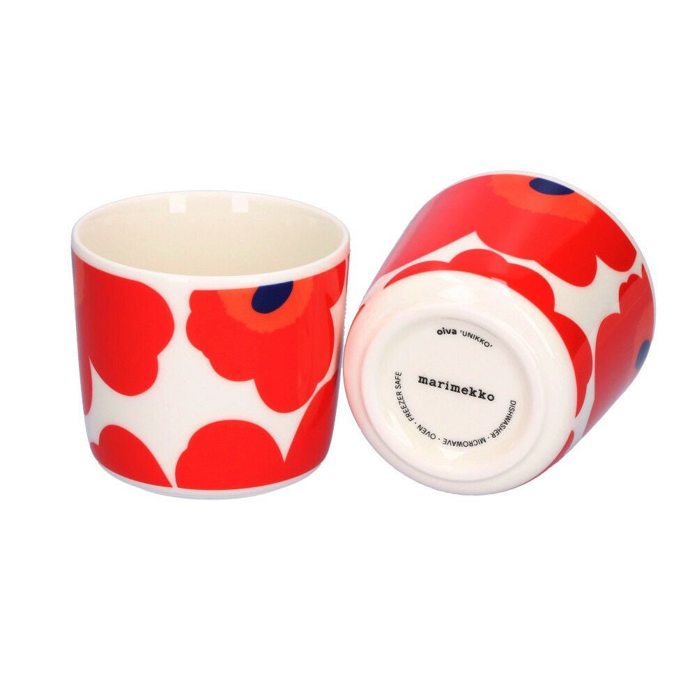 マリメッコ マグカップ ラテマグ UNIKKO 67849 レッド×ホワイト(75) 200ml 2個セット MARIMEKKO