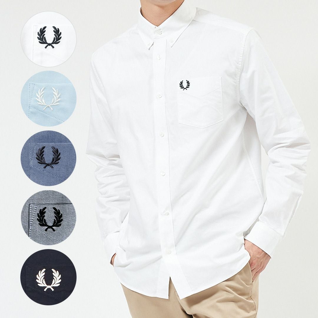 フレッドペリー メンズ 長袖シャツ OXFORD SHIRT M5516 FRED PERRY
