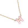 エルメス HERMES ネックレス POP H MINI H147992FP ピンク系×ゴールド系(ROSE DRAGEE/GOLD)