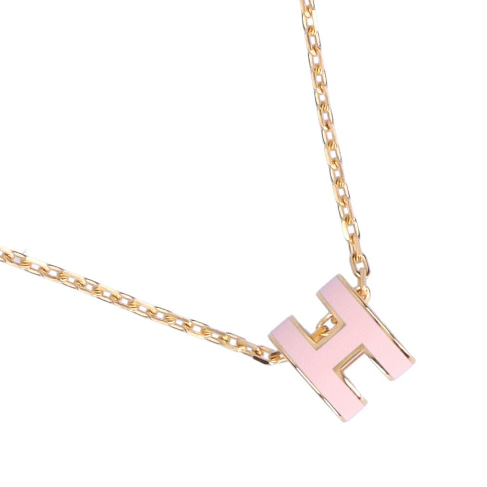 エルメス HERMES ネックレス POP H MINI H147992FP ピンク系×ゴールド系(ROSE DRAGEE/GOLD)
