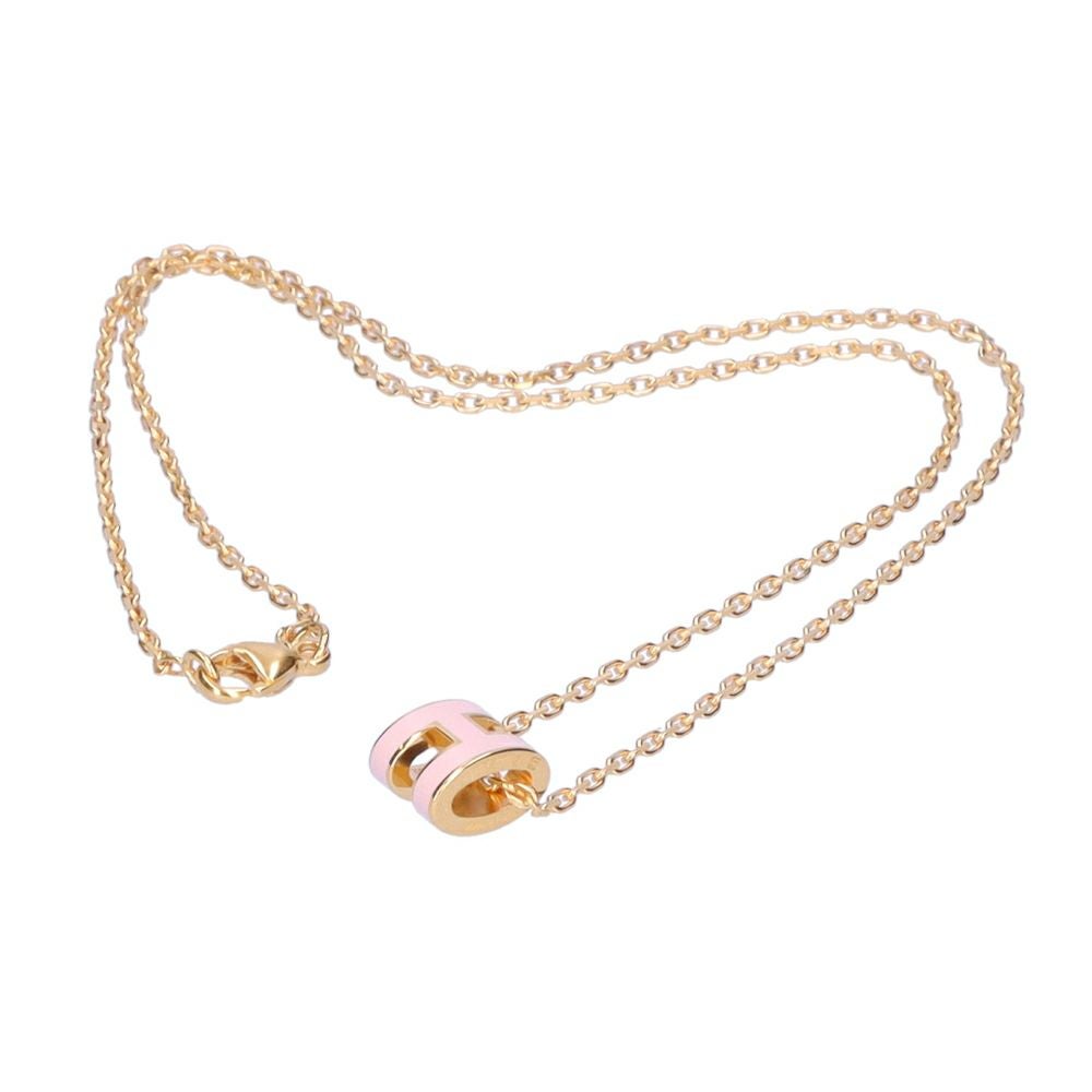 エルメス HERMES ネックレス POP H MINI H147992FP ピンク系×ゴールド系(ROSE DRAGEE/GOLD)