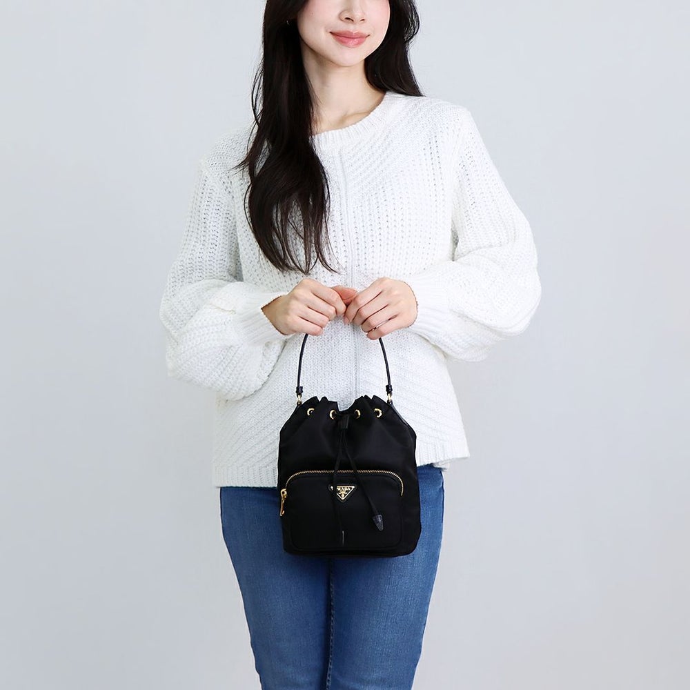 プラダ PRADA 2WAYバッグ バケットバッグ プラダ デュエット Re-Nylon 1BH038 RV44 UOO ブラック(F0002 NERO)