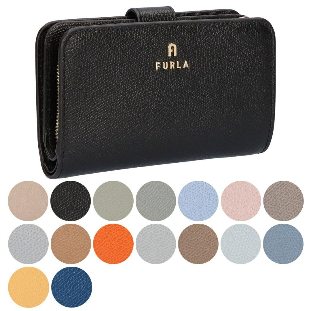 FURLA フルラ FURLA CAMELIA WP00314 二折財布小銭入付き レザー NERO レディース FURLA（フルラ） FURLA WP00314 HSF000 ニつ折り財布 CAMELIA M