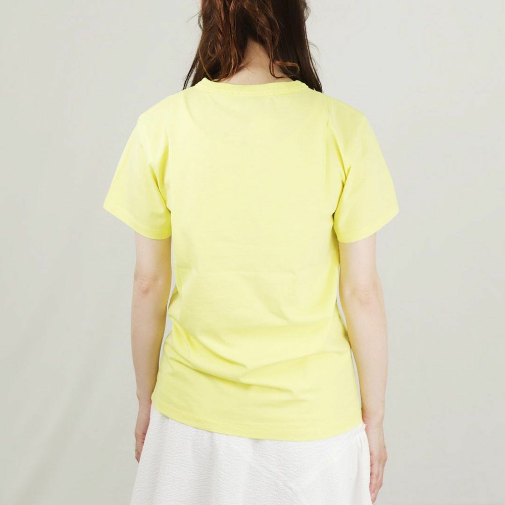 メゾンキツネ MAISON KITSUNE レディースTシャツ ICE CREAM パッチ KW00137KJ0008 P725 LEMON