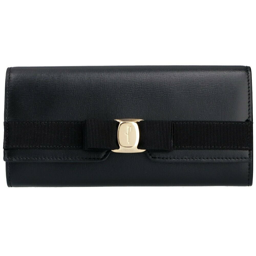 極美品 Salvatore Ferragamo 長財布 ヴァラ 黒 474 474 送料込み！ 極美品 Salvatore Ferragamo 長財布 ヴァラ ブラック
