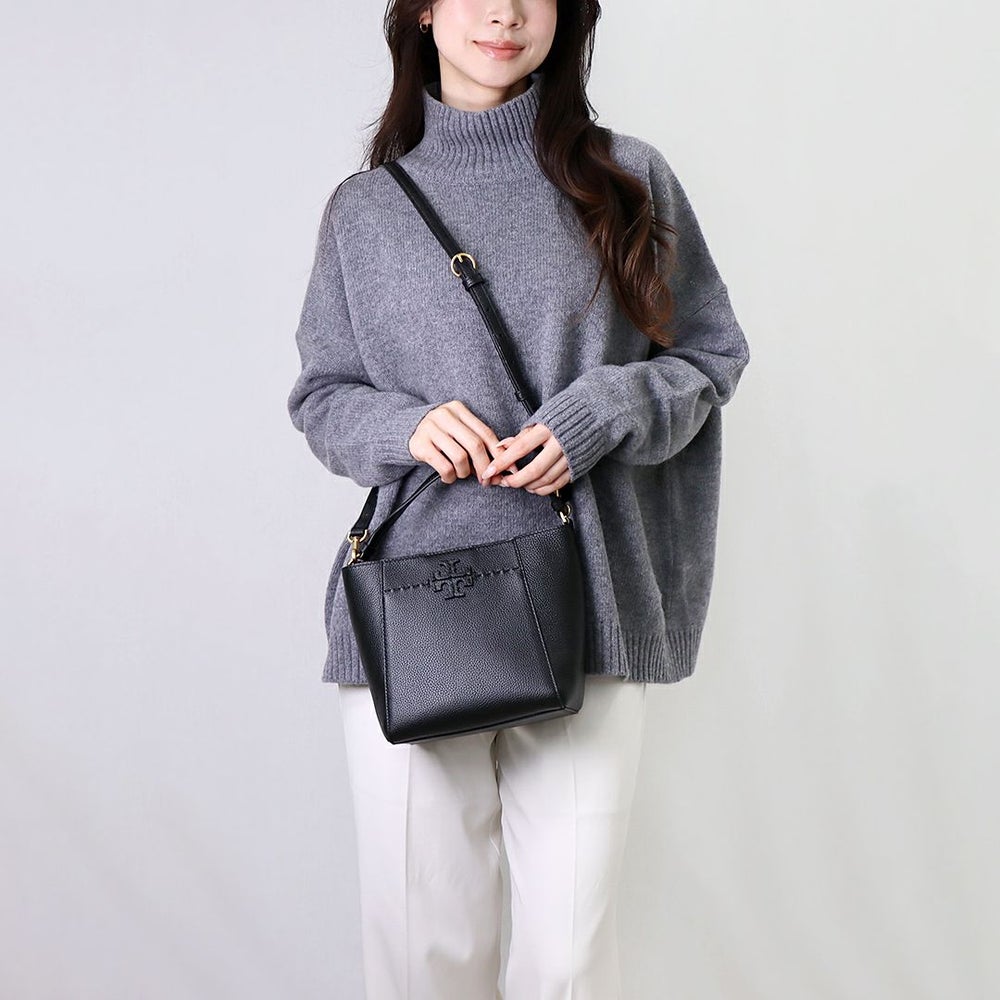 トリーバーチ 2WAYバッグ 【MCGRAW SMALL BUCKET； マクグロー】 74956 ブラック(001 BLACK) TORY BURCH