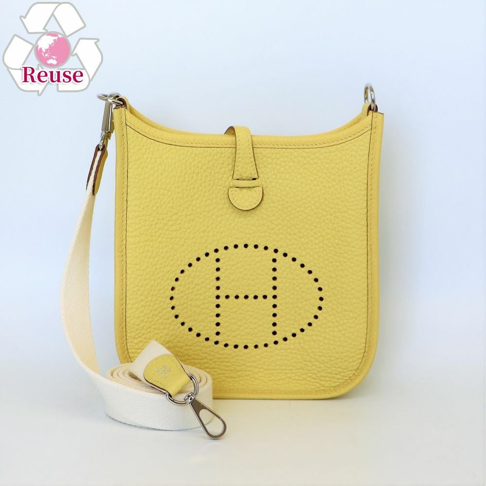 HERMES エヴリン ショルダーバッグ イエロー リユース品】 エルメス HERMES バッグ ショルダーバッグ エヴリンTPM