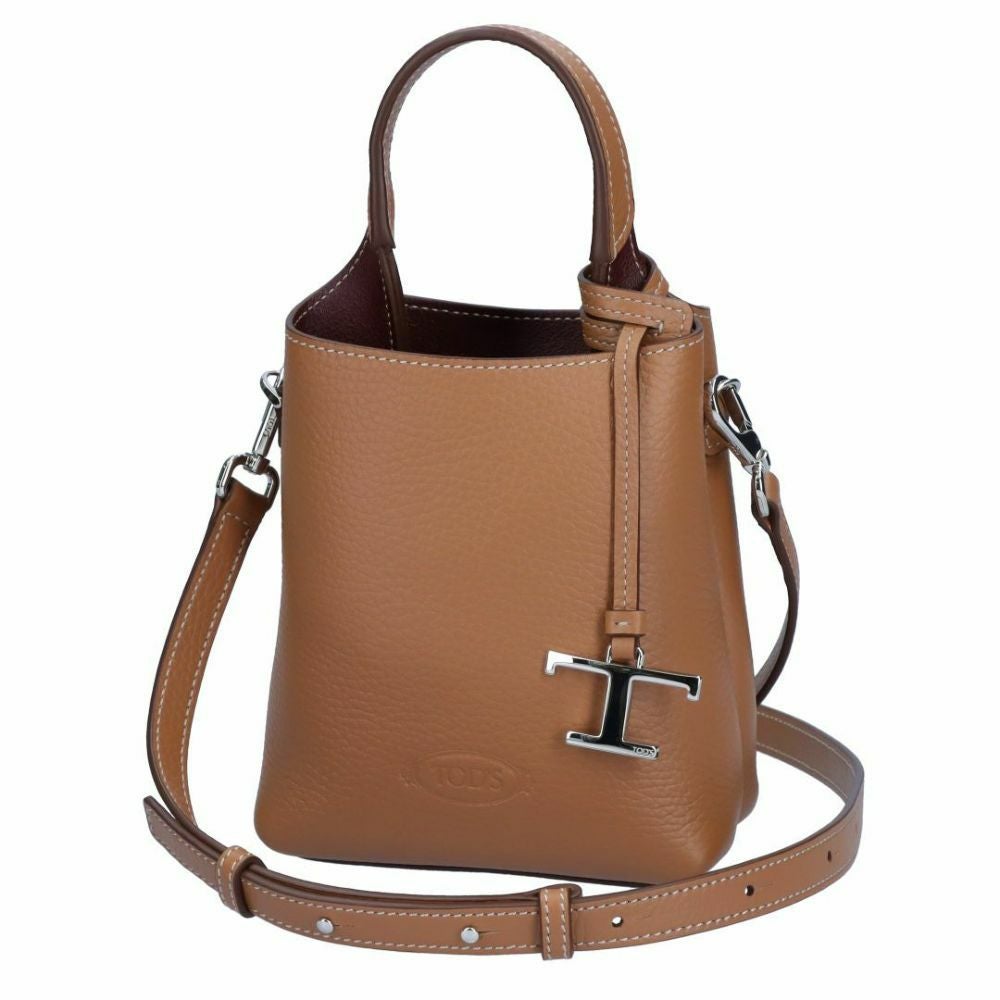 トッズ TOD’S 2WAYバッグ T タイムレス XBWAPAT9000 QRI 9P13 BROWN ブラウン マイクロ