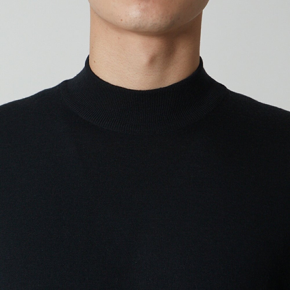 ジョンスメドレー JOHN SMEDLEY メンズ モックネックセーター HARCOURT ハーコート ニット 30ゲージ エクストラファインメリノウール
