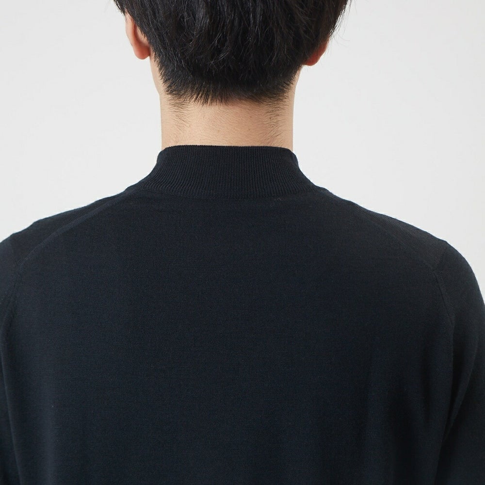 ジョンスメドレー JOHN SMEDLEY メンズ モックネックセーター HARCOURT ハーコート ニット 30ゲージ エクストラファインメリノウール