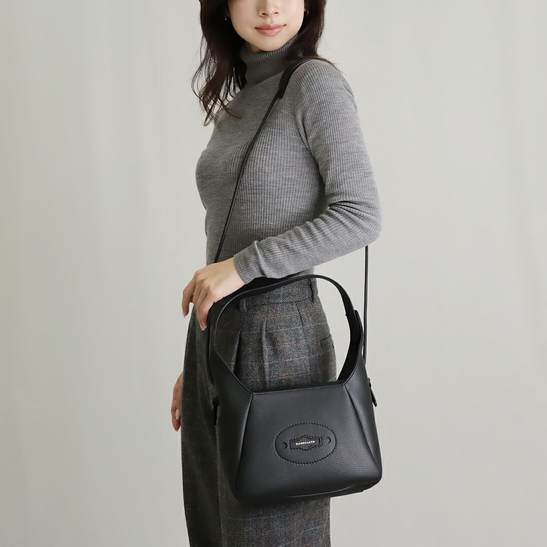 【美品】ZANELLATO ザネラート ビジネスバッグ 2way 本革 ブラック ザネラート ZANELLATO 2WAYバッグ PURE HOOKED MINA 068410 0650000
