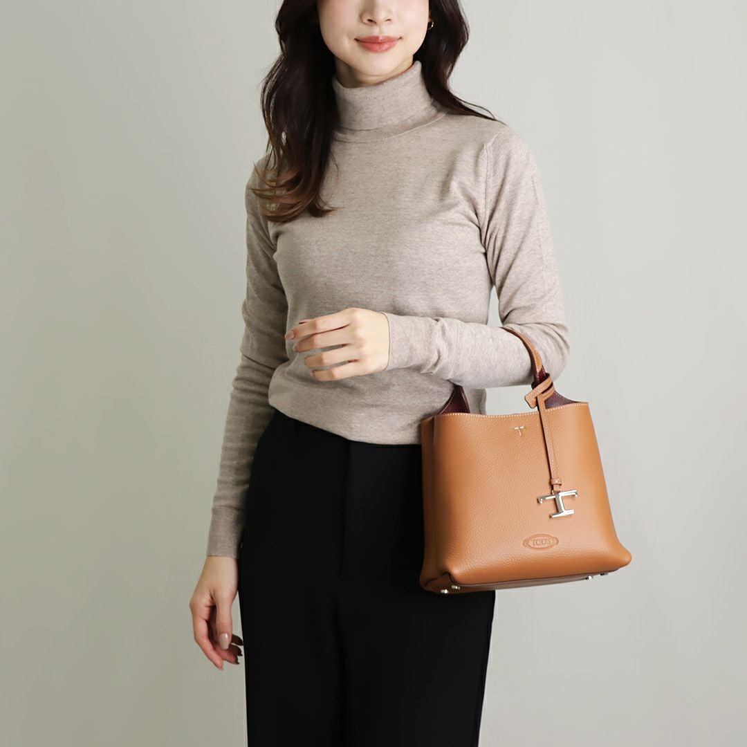 トッズ TOD'S 2WAYバッグ T タイムレス XBWAPAA9100 QNK 9P13 ブラウン