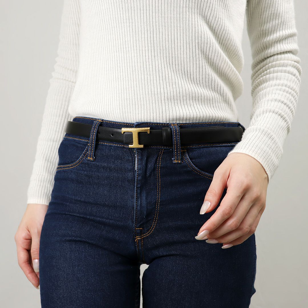 トッズ TOD'S レディースベルト リバーシブル Tタイムレス