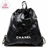 【リユース品】 シャネル CHANEL バッグ リュックサック ナップサック AS3313 ブラック/ゴールド金具 【お取り寄せ】