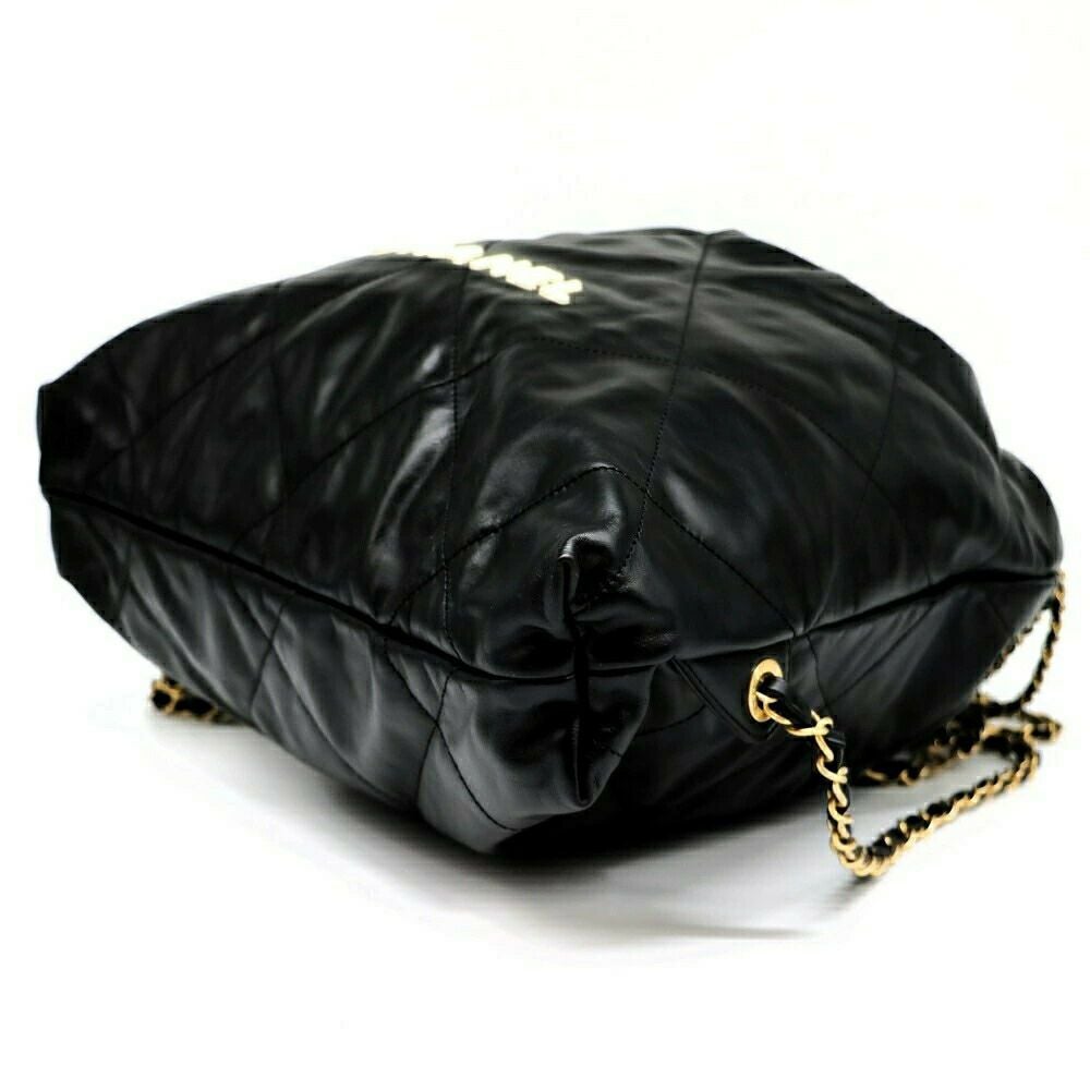 【リユース品】 シャネル CHANEL バッグ リュックサック ナップサック AS3313 ブラック/ゴールド金具 【お取り寄せ】