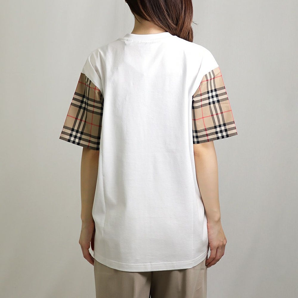バーバリー BURBERRY レディース 半袖Tシャツ CARRICK CHK SLV 8042716 A1464 WHITE ホワイト
