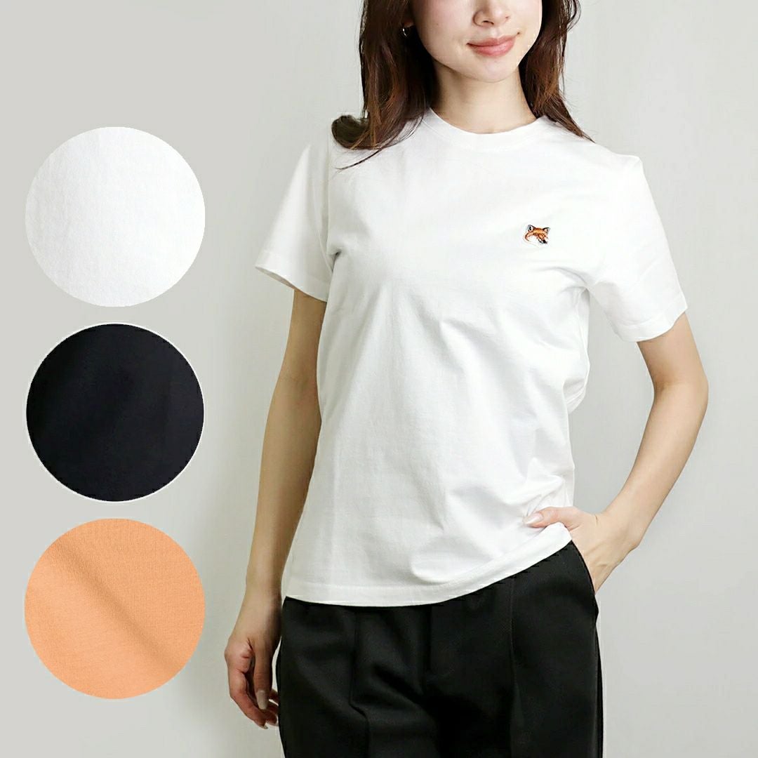 メゾンキツネ MAISON KITSUNE レディース Tシャツ FOX HEAD PATCH