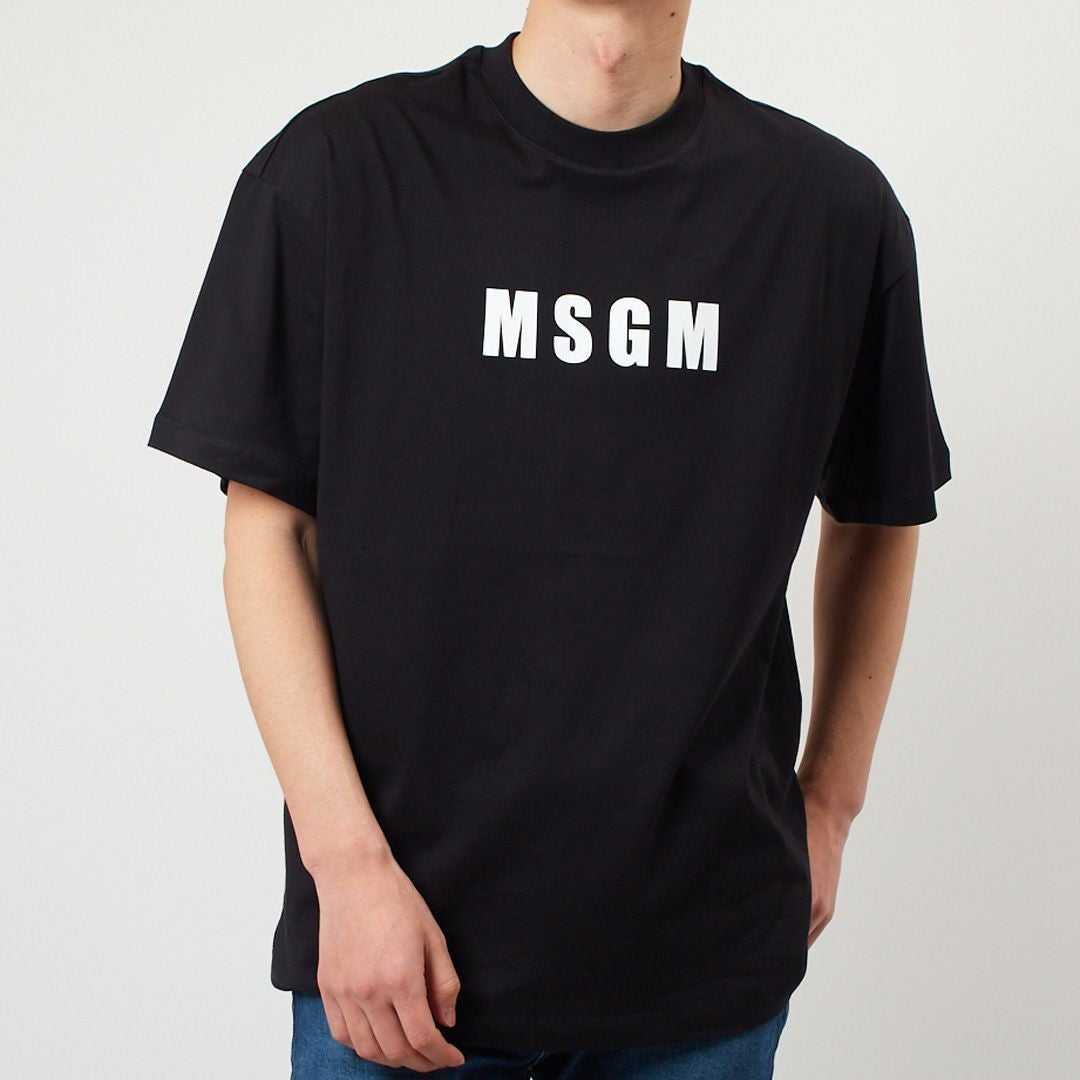 エムエスジーエム MSGM メンズ半袖Tシャツ 胸ロゴ 3640MM128 247002 99