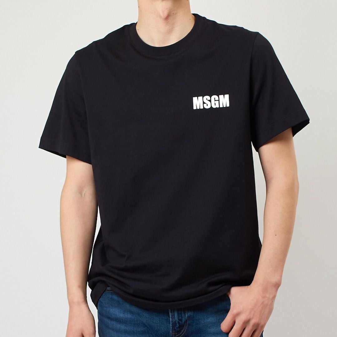 MSGM Tシャツ エムエスジーエム ボックスロゴ メンズ 半袖Tシャツ 2000MM520 MSGM