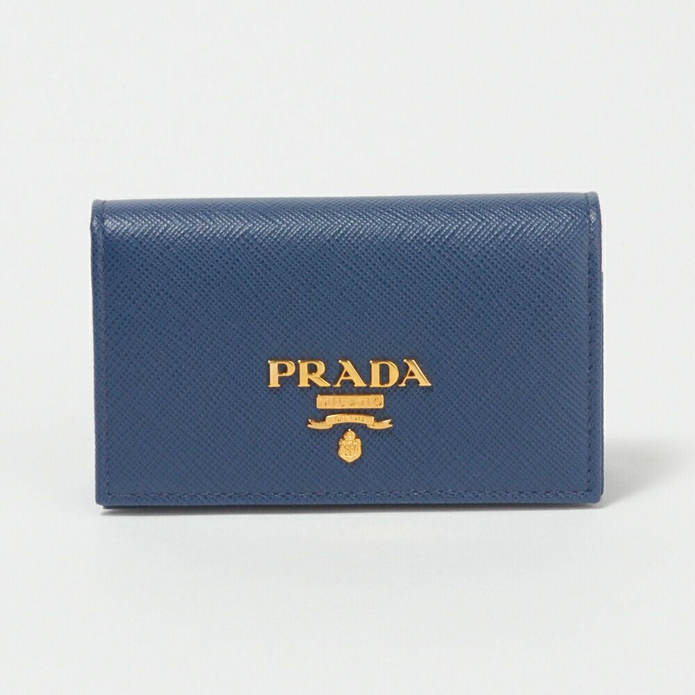 PRADA✨サフィアーノ　2点　長財布　カードケース　メタルロゴ　ブルー PRADA✨サフィアーノ 2点 長財布 カードケース メタルロゴ ブルー