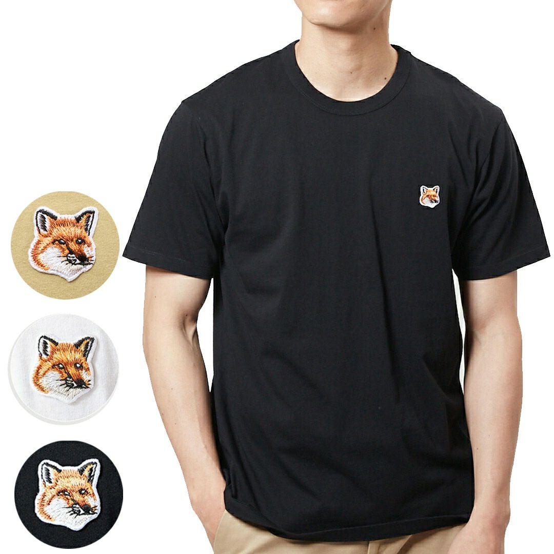 メゾンキツネ MAISON KITSUNE メンズ 半袖 Tシャツ FOX HEAD PATCH