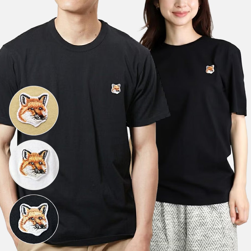 メゾンキツネ MAISON KITSUNE メンズ 半袖 Tシャツ FOX HEAD PATCH REGULAR TEE SHIRT LM00104KJ0008