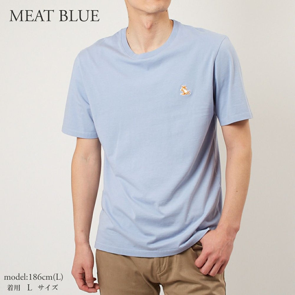 メゾンキツネ MAISON KITSUNE メンズ 半袖 Tシャツ CHILLAX FOX PATCH REGULAR TEE SHIRT LM00110KJ0008