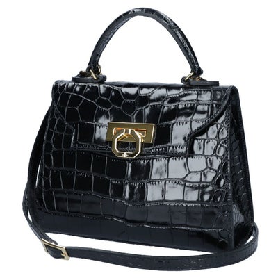 カルボッティ CARBOTTI 2WAYバッグ Loren ローレン 444 NERO Croco 