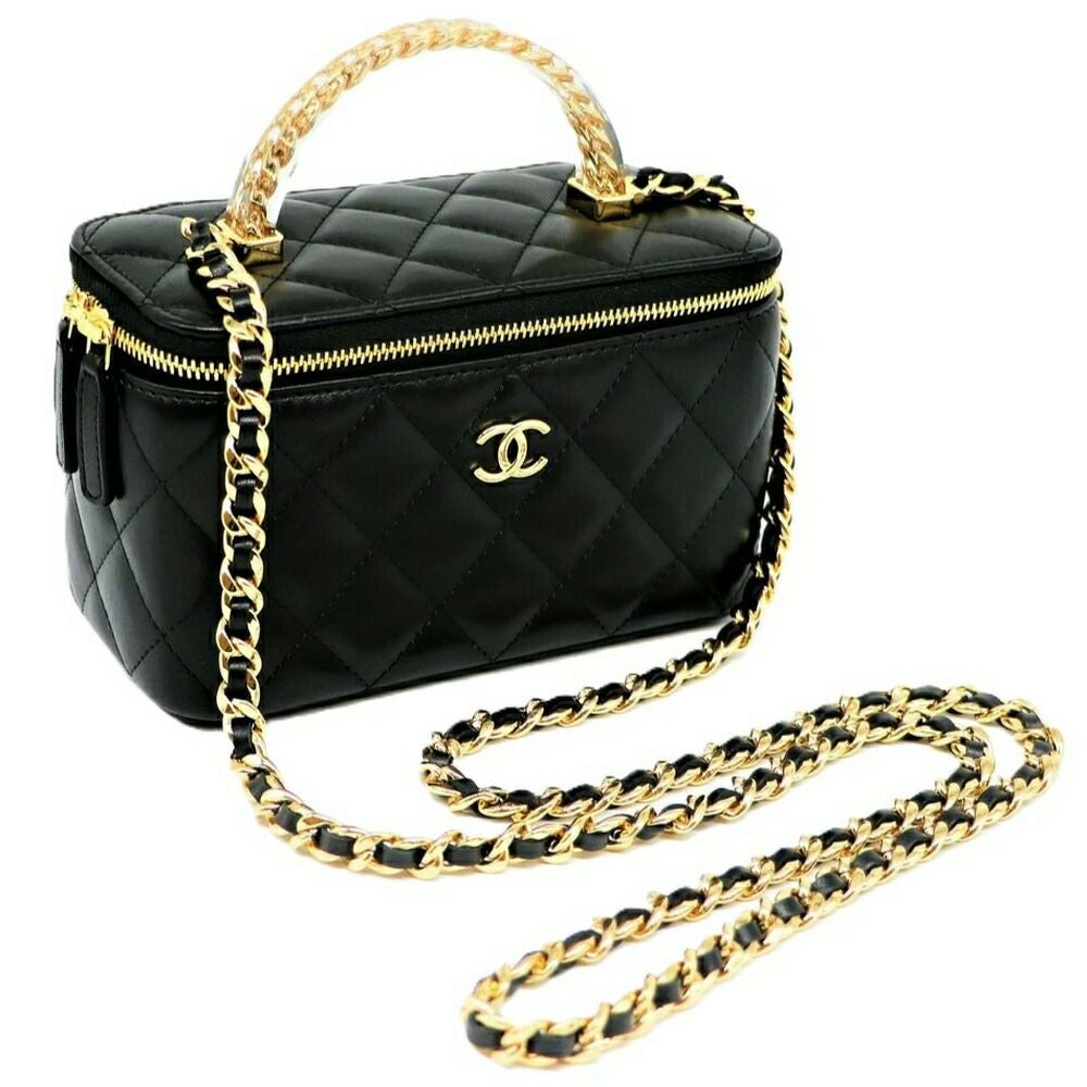 【リユース品】 シャネル CHANEL バッグ ショルダーバッグ ヴァニティ チェーンクラッチ AP3768 ブラック/ゴールド金具 【お取り寄せ】