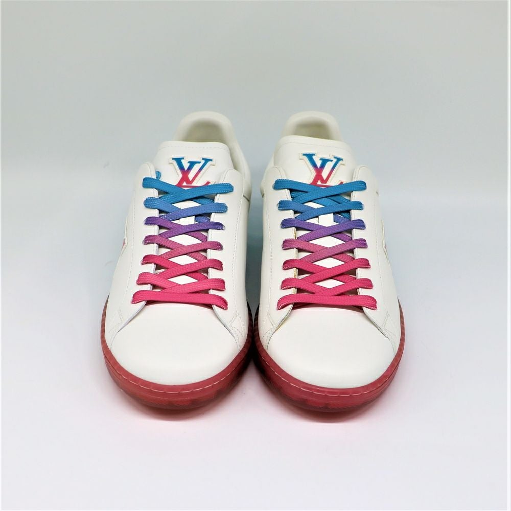 【リユース品】 ルイヴィトン LOUIS VUITTON 靴 スニーカー レディースシューズ ルクセンブルグ サモトラケ・ライン　ローカットスニーカー ホワイト/ピンク×ブルー サイズ7 【お取り寄せ】