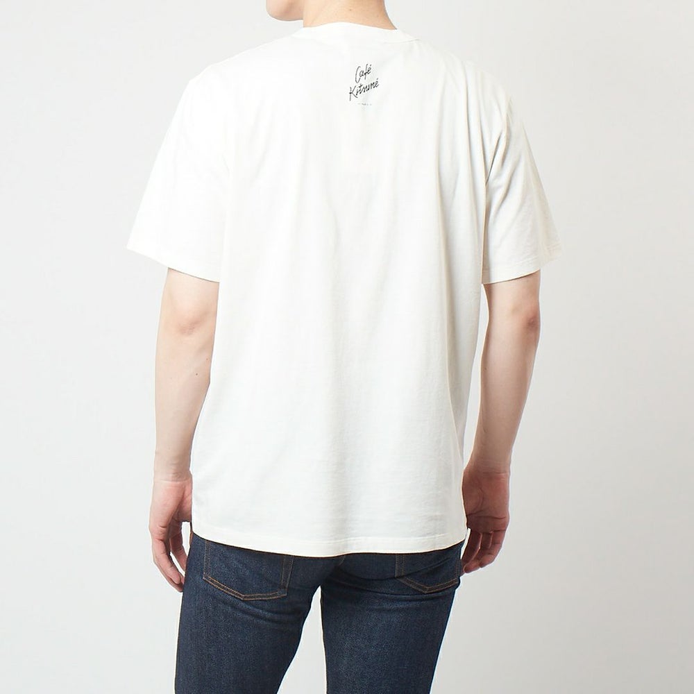 メゾンキツネ MAISON KITSUNE メンズ 半袖 Tシャツ カフェ キツネ フォックス リラックス Tシャツ SPCKHSMU00101 P709 TAPIOCA