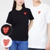 コムデギャルソン COMME DES GARCONS ユニセックス メンズ レディース 半袖Tシャツ PLAY DOUBLE RED HEART Tシャツ AZ-T288
