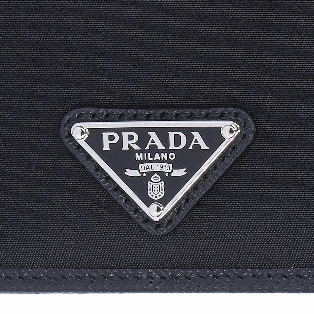 プラダ PRADA メンズ 折財布 二つ折財布 小銭入れ付き TESSUTO+SAFFIAN 2MO738 2DMH F0002 NERO